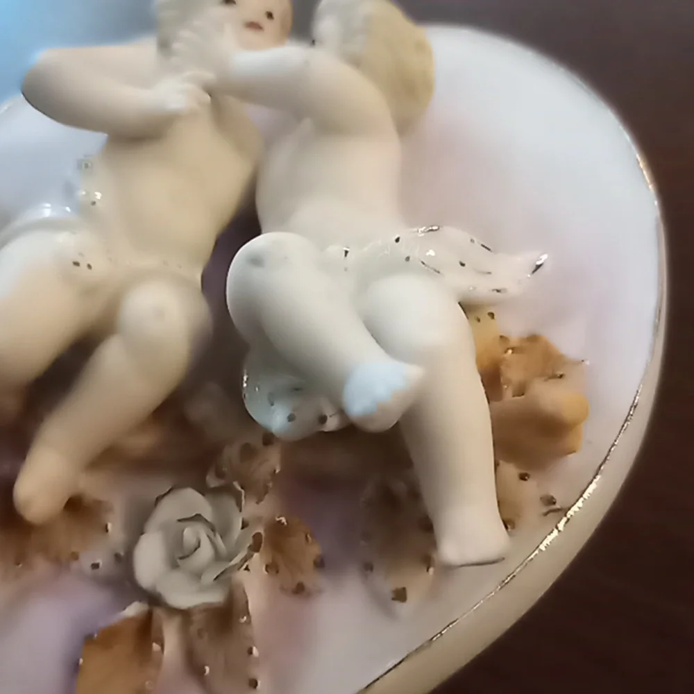 Vintage Arnart Creation Japan Heart Sweet Cherubs Wall Hangings 6 x 5 #7…